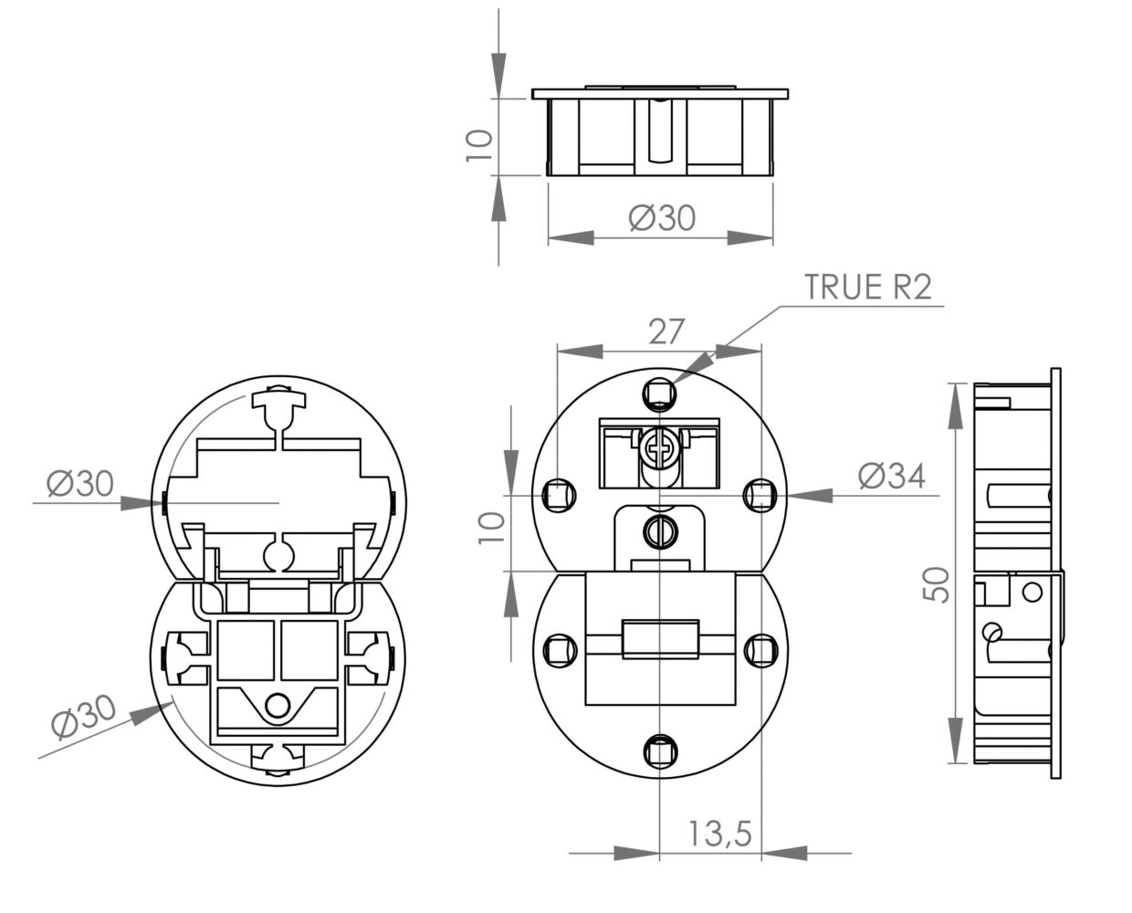 Set: 2 UMAXO® flap hinges for furniture - removable flap fitting. Furniture hinge for screwing, flap holder, inset flap hinge, bar compartment hinge for wooden flaps, wooden lids, and furniture flaps.