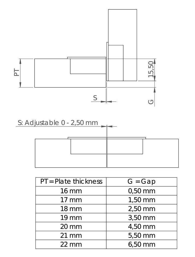 Set: 2 UMAXO® flap hinges for furniture - removable flap fitting. Furniture hinge for screwing, flap holder, inset flap hinge, bar compartment hinge for wooden flaps, wooden lids, and furniture flaps.