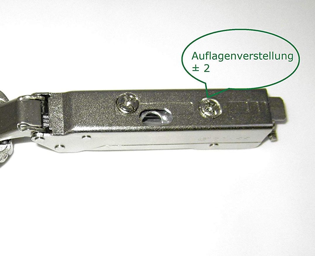 GRASS Tiomos M0 hinge without cup hole! Without damping. Set: 2 hinges, 2 cross mounting plates, and 4 x 3 screws