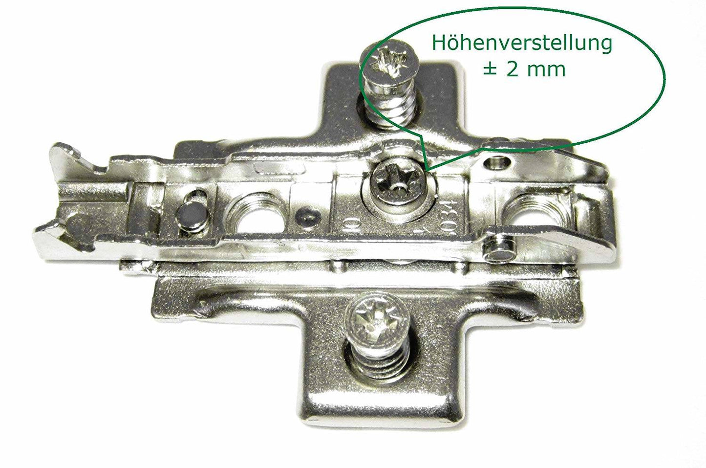 GRASS Tiomos M0 hinge without cup hole! Without damping. Set: 2 hinges, 2 cross mounting plates, and 4 x 3 screws