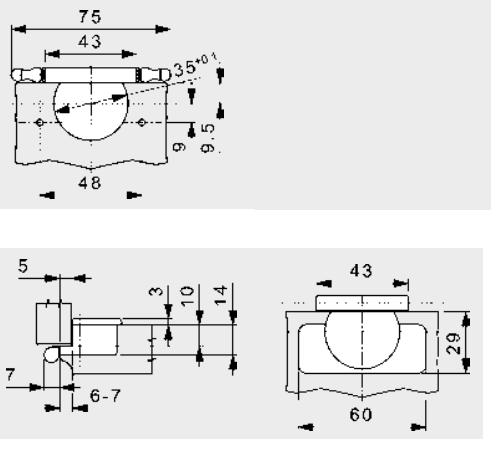 Zwei Stück UMAXO 180° Eingelenkscharnier (für Falztüren) Zamak, messing brüniert. SET (2 x Scharnier, 2 x Montageplatte). Als Ersatz für NEXIS SLIDE-ON 80 (MEPLA)