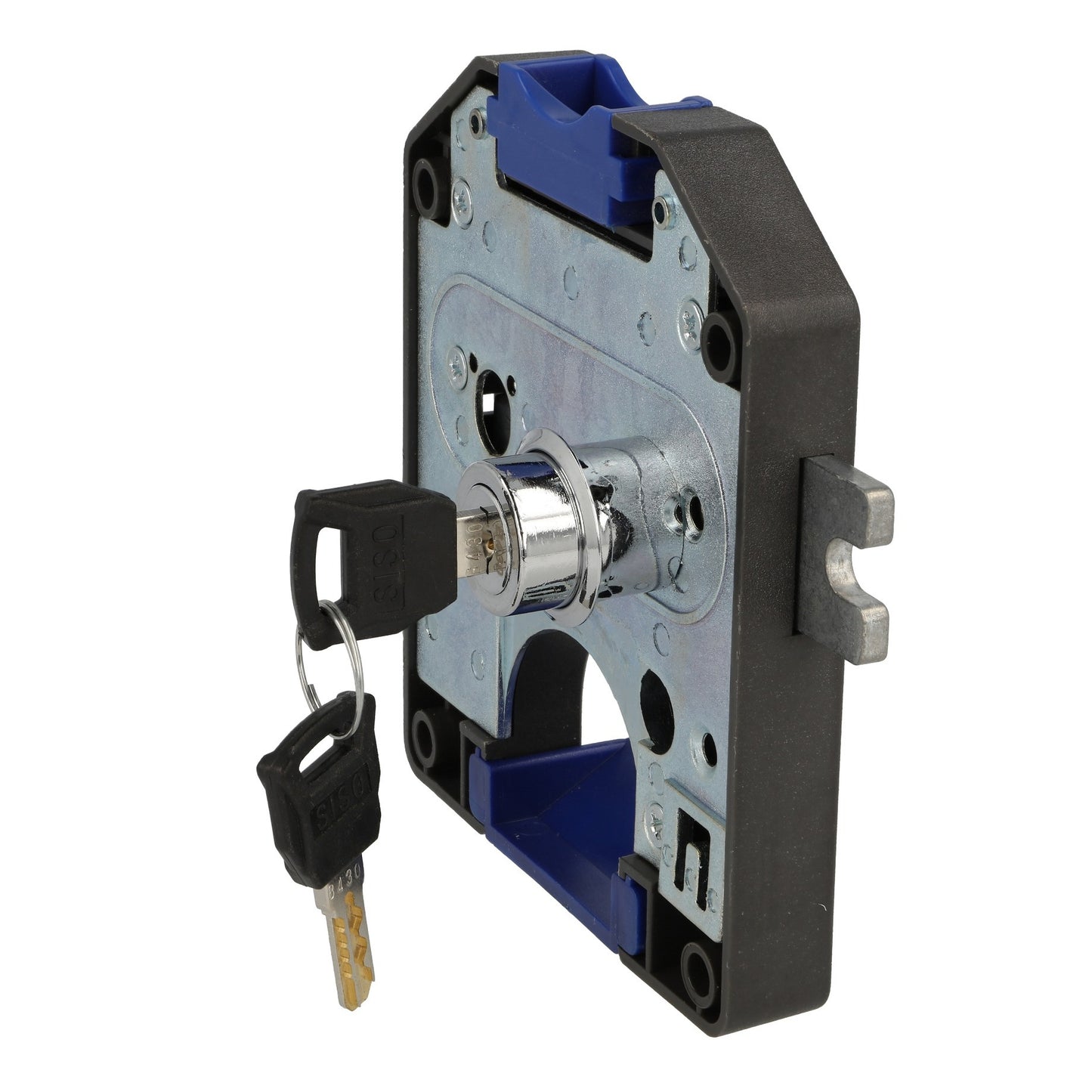 Pfandschloss für 1 Euro Münzen, Spindschloss rechtsschließend. Münzschloss für Spinde, Umkleidespinde, Schulspinde, Schränke usw. von SISO / UMAXO®