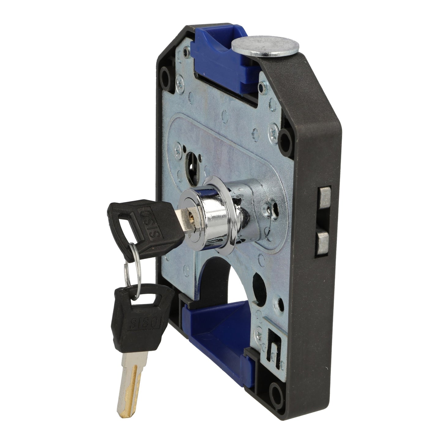 Pfandschloss für 1 Euro Münzen, Spindschloss rechtsschließend. Münzschloss für Spinde, Umkleidespinde, Schulspinde, Schränke usw. von SISO / UMAXO®