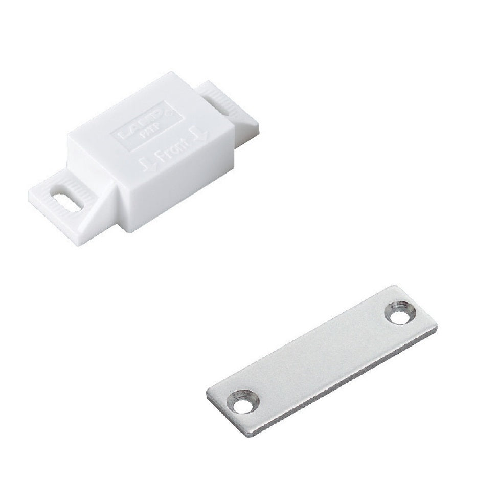 Sealed magnetic catch for cleanrooms with stainless steel counter plate from SUGATSUNE / Lamp (Japan)