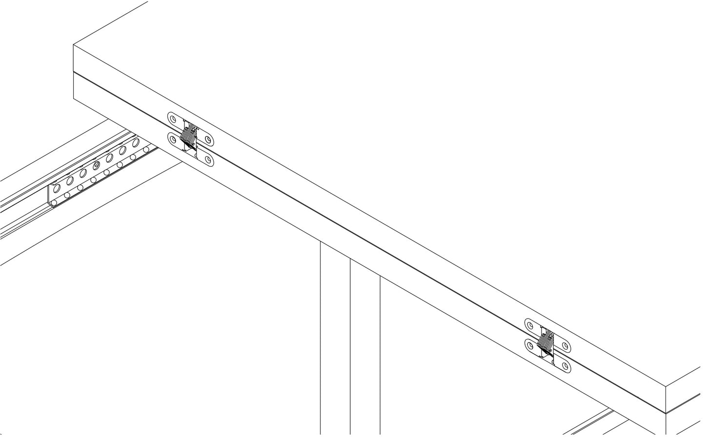 2 Stück hochwertige unsichtbare Kreuz-Scharniere 45 x 13mm aus Zamak, Edelstahl-Look, inkl. Schrauben. Verdecktes Möbelband von UMAXO®, 180° klappbar. Verstecktes Möbelscharnier (vici hinge) zum einlassen