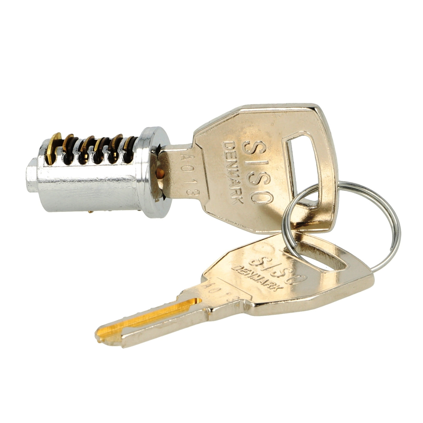 Noyau remplaçable pour serrures SISO, différents clés, comprenant 2 clés, surface : nickelée, 12,4 mm (0,5″), 14.03.310-0. Noyau de cylindre pour serrures SISO et bien plus encore, de SISO Danemark