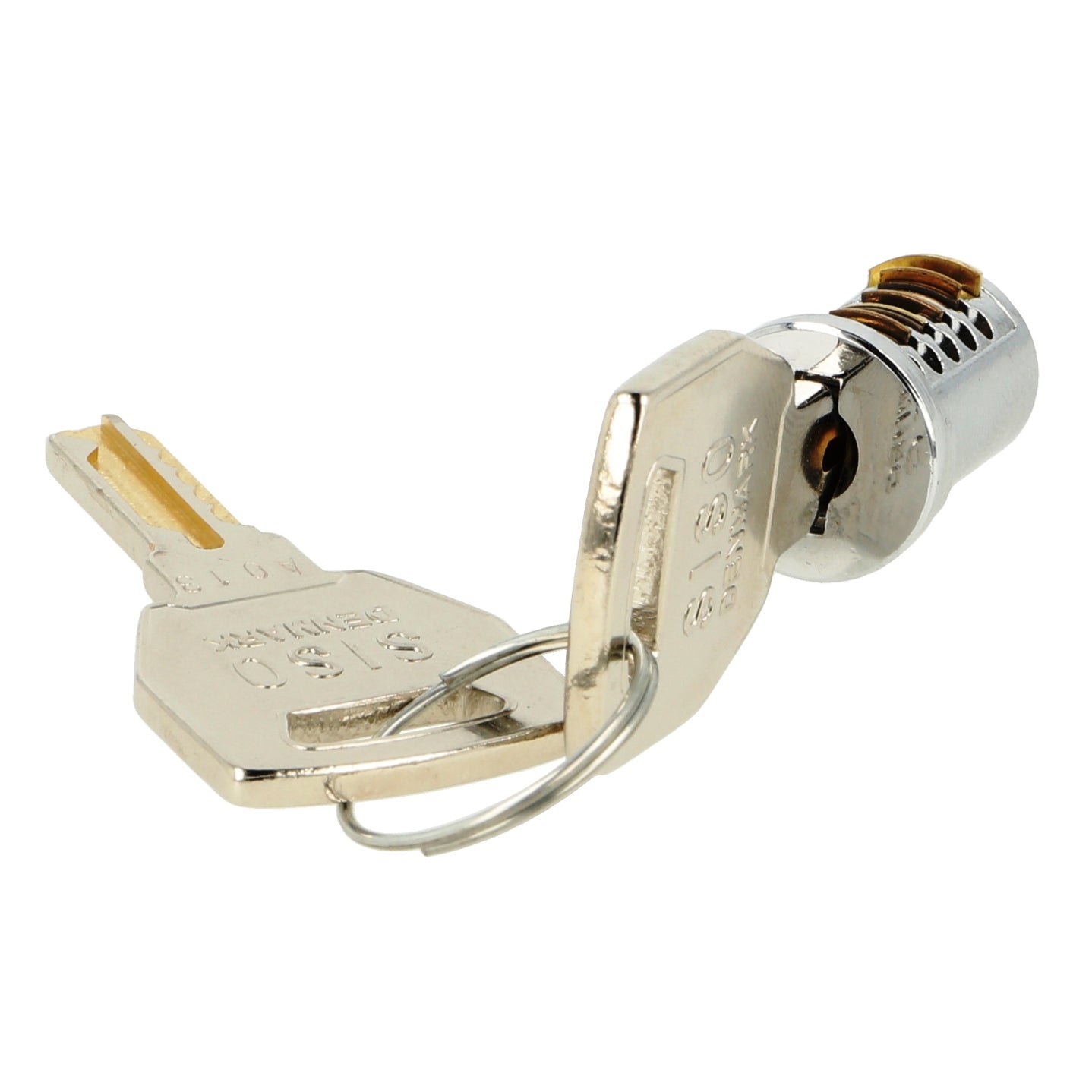 Noyau remplaçable pour serrures SISO, différents clés, comprenant 2 clés, surface : nickelée, 12,4 mm (0,5″), 14.03.310-0. Noyau de cylindre pour serrures SISO et bien plus encore, de SISO Danemark