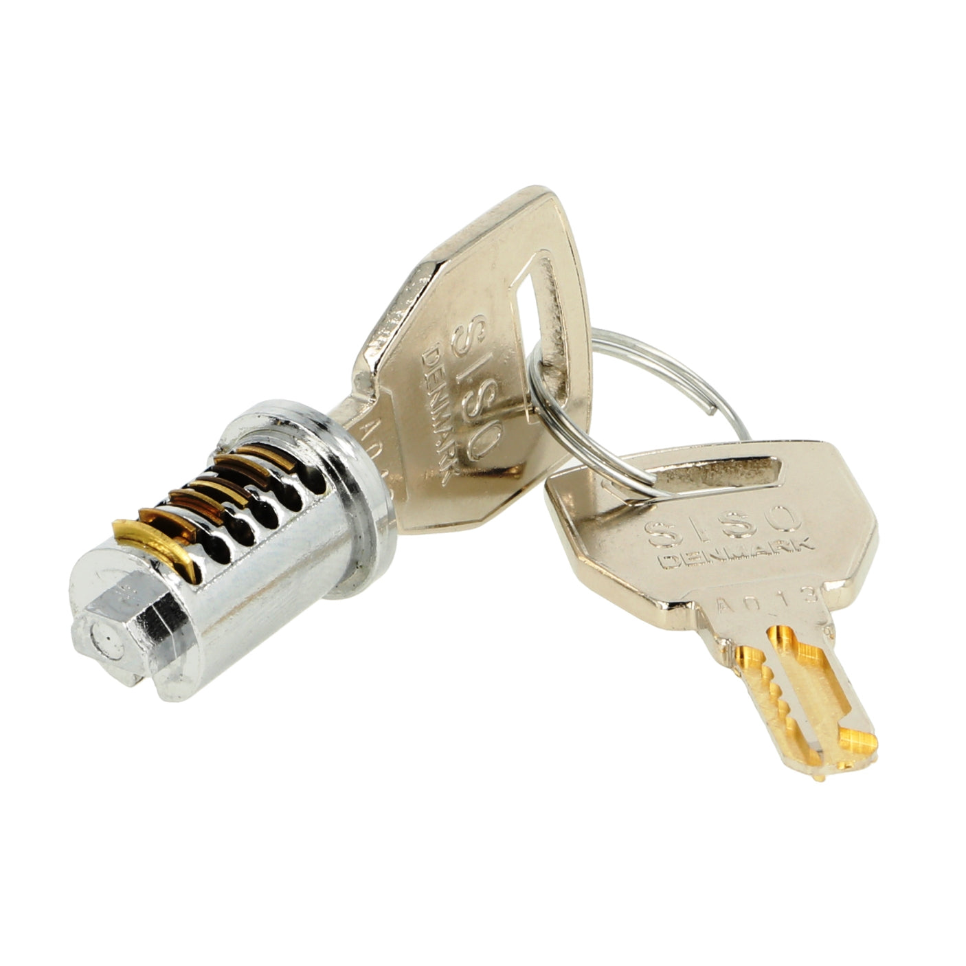 Noyau remplaçable pour serrures SISO, différents clés, comprenant 2 clés, surface : nickelée, 12,4 mm (0,5″), 14.03.310-0. Noyau de cylindre pour serrures SISO et bien plus encore, de SISO Danemark