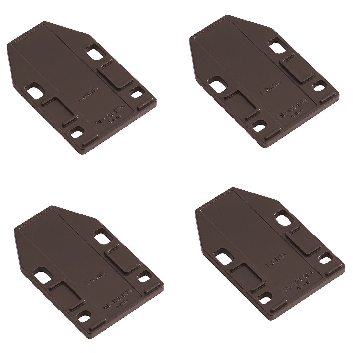 4 Stück Distanzplatte ML-120-DP4-BR, 70 mm (2-3/4″) von Sugatsune, braun. Produktbild