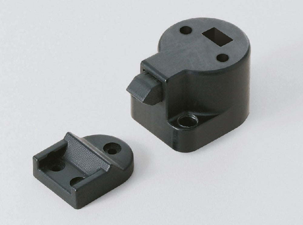 Hochwertiger Druckknopf-Verschluss mit Grifffunktion, aus Zinklegierung (ZDC), Oberfläche: goldfarbig, glänzend poliert, Ausführung: quadratisch, DPL-SQ-G. Massiver Druckknopf für Wohnmobil, Boot und viel mehr, von Sugatsune / LAMP® (Japan)