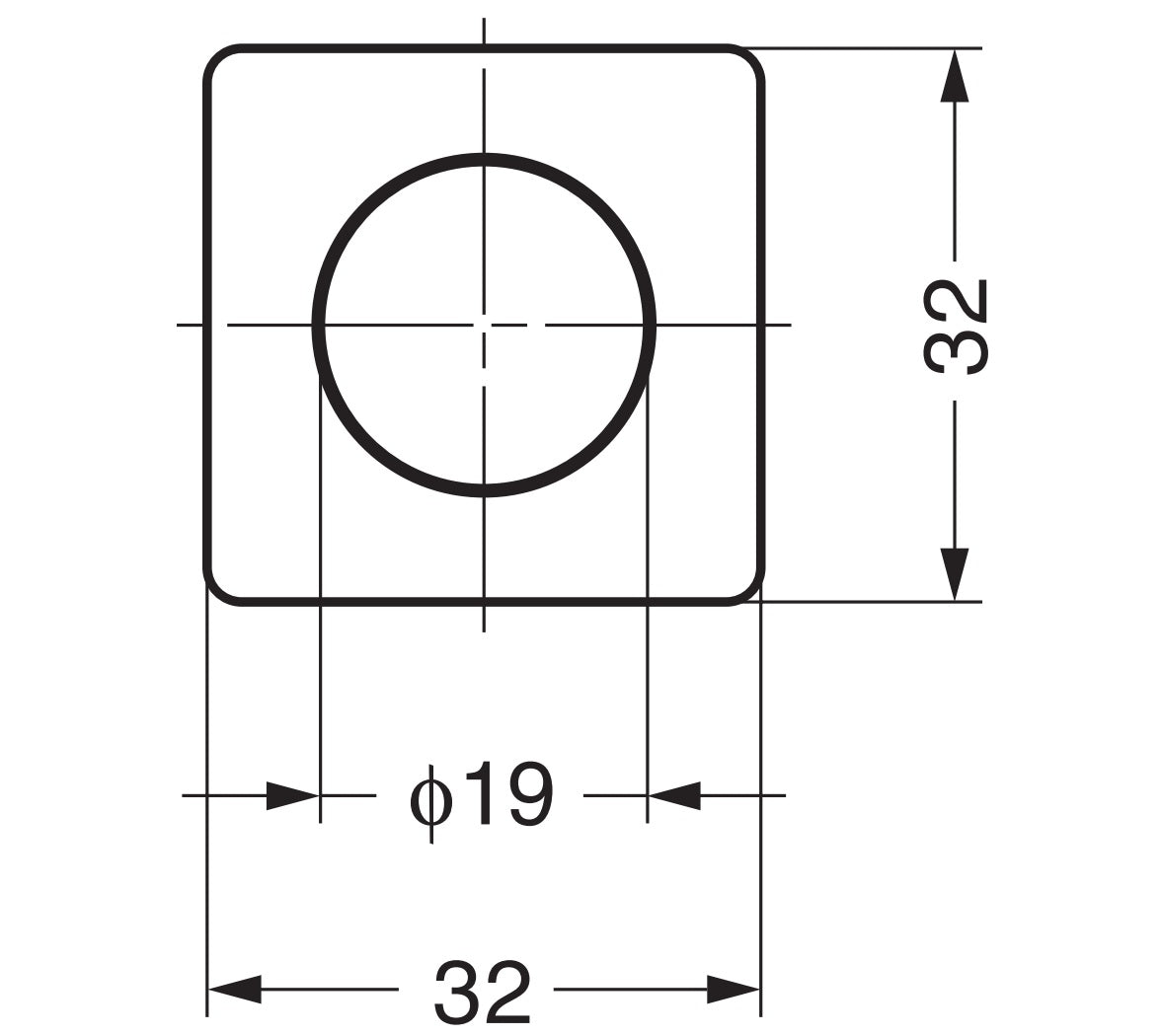 Hochwertiger Druckknopf-Verschluss mit Grifffunktion, aus Zinklegierung (ZDC), Oberfläche: goldfarbig, glänzend poliert, Ausführung: quadratisch, DPL-SQ-G. Massiver Druckknopf für Wohnmobil, Boot und viel mehr, von Sugatsune / LAMP® (Japan)