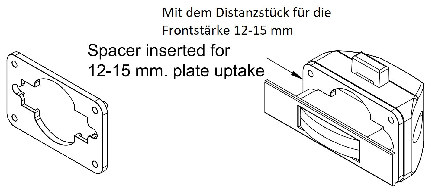 Hochwertiger Druckknopf-Verschluss mit Soft-Close und Grifffunktion, aus Zamak, Oberfläche: Edelstahl Look, Ausführung: rechteckig, 14.03.044-0. Massiver Druckknopf für Wohnwagen, Yacht und viel mehr, von SISO Denmark