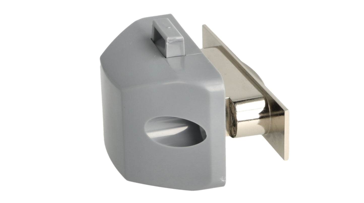 Hochwertiger Druckknopf-Verschluss mit Soft-Close und Grifffunktion, aus Zamak, Oberfläche: Edelstahl Look, Ausführung: rechteckig, 14.03.044-0. Massiver Druckknopf für Wohnwagen, Yacht und viel mehr, von SISO Denmark