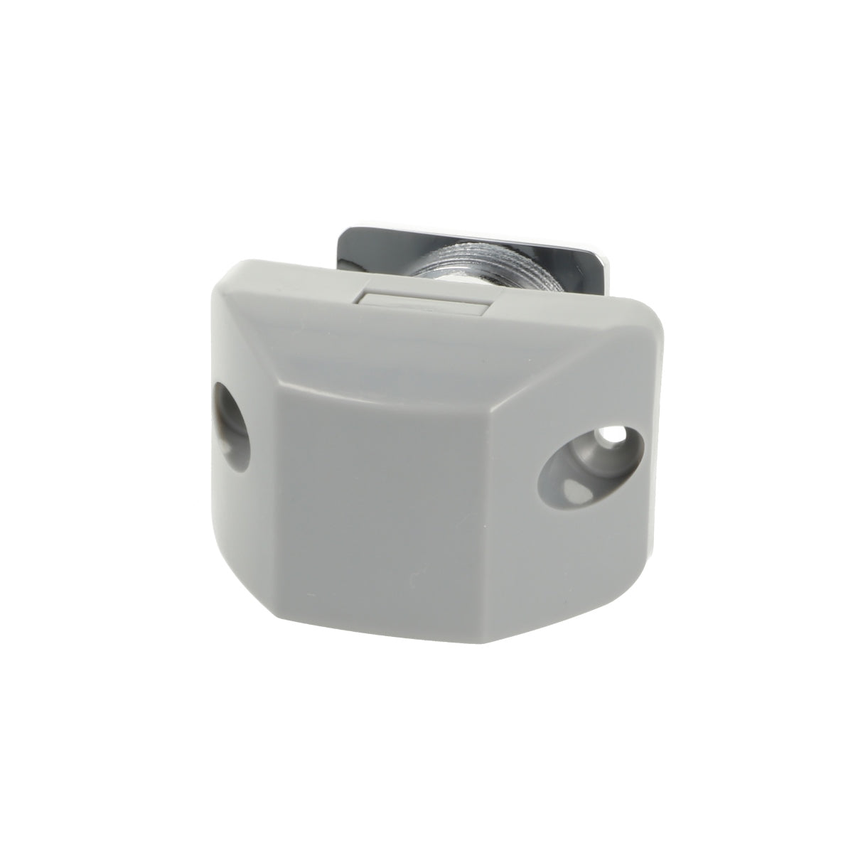 Bouton-pression de haute qualité avec fonction soft-close et poignée, en Zamak, surface : nickelée, design : carré, 14.03.065-0. Bouton poussoir solide pour caravanes, yachts, avions privés et bien plus encore, de SISO Danemark