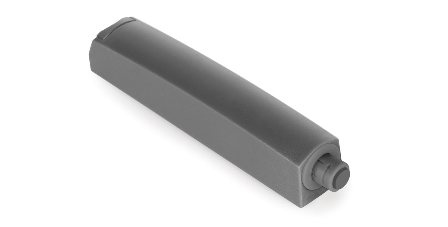 2 elegant push-button catches, with mounting housing, surface: anthracite grey, non-magnetic, 1900223 for furniture doors, cupboard doors, flaps