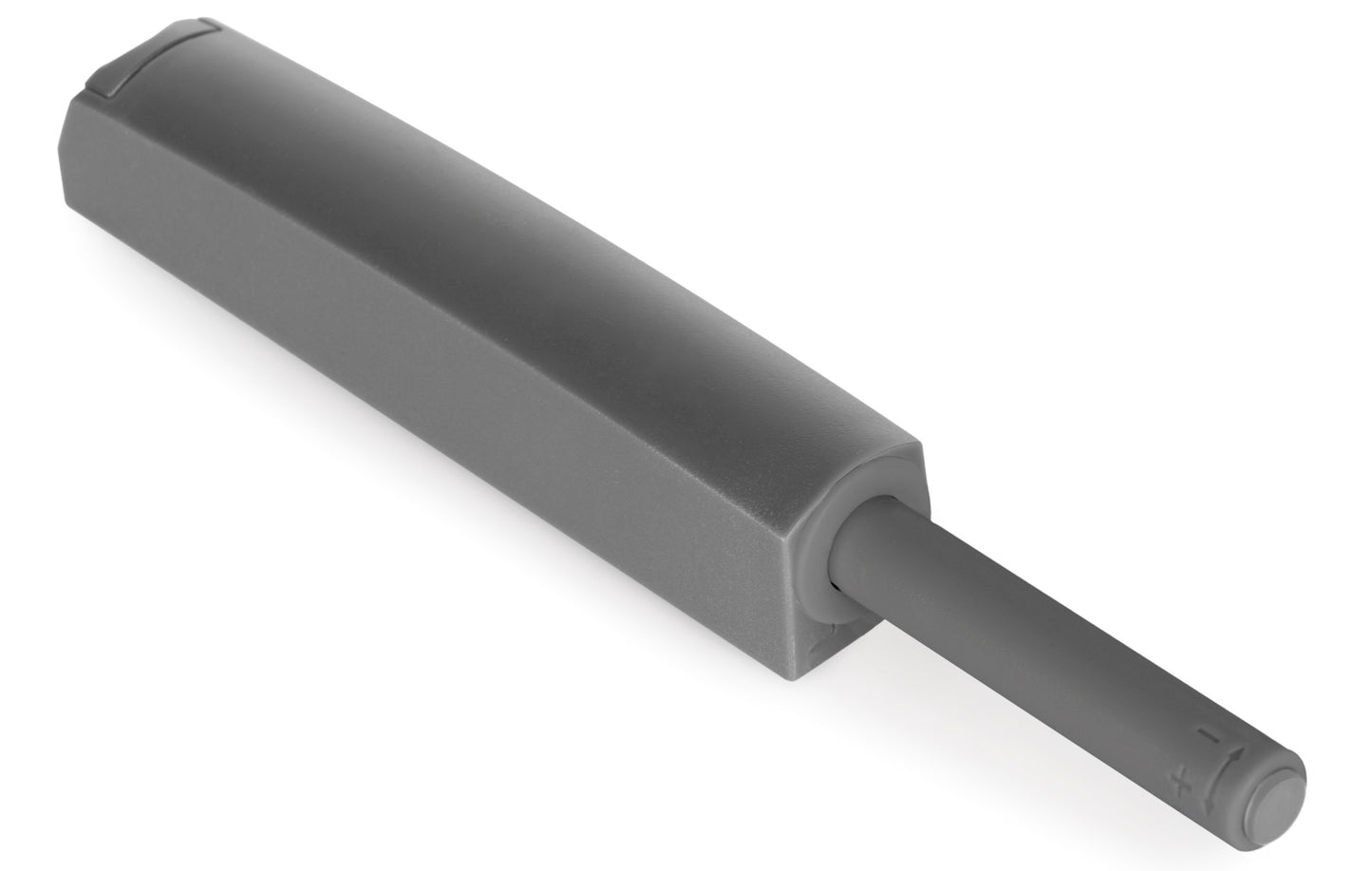 2 elegant push-button catches, with mounting housing, surface: anthracite grey, non-magnetic, 1900223 for furniture doors, cupboard doors, flaps