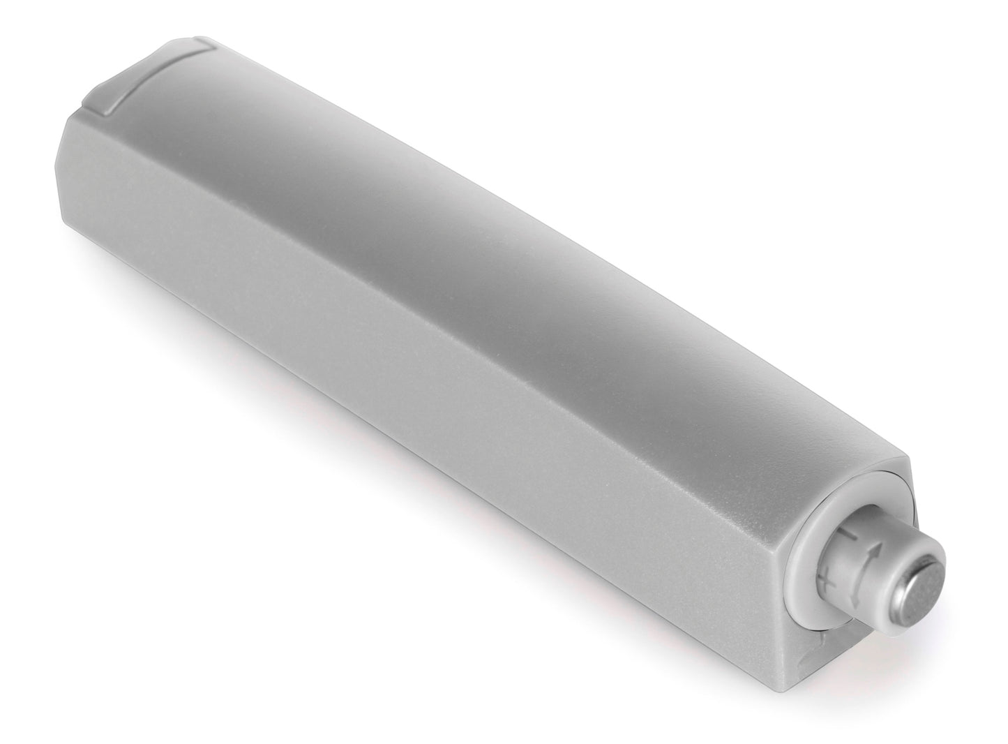 2 elegant push-button catches, with mounting housing, surface: grey, design: magnetic, 1900321 for furniture doors, cupboard doors, flaps
