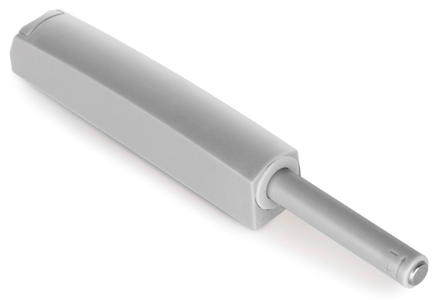2 elegant push-button catches, with mounting housing, surface: grey, design: magnetic, 1900321 for furniture doors, cupboard doors, flaps