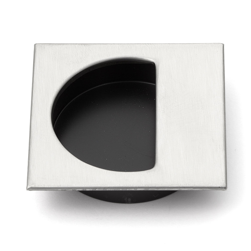 Stainless steel flush pull, semicircular, V2A (SUS304), 57 mm (2.3") SKH-57. High-quality stainless steel flush pull made of V2A (SUS304), satin-finished, for sliding doors, doors, ships, and humid environments from Sugatsune / LAMP® (Japan).
