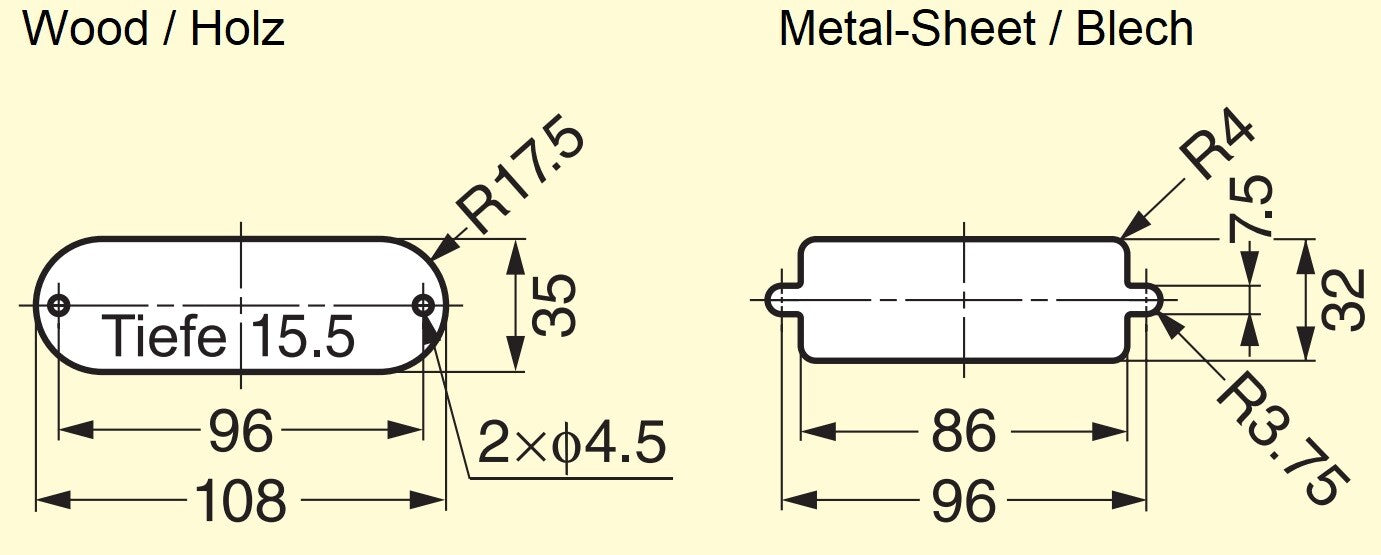 Edelstahl-Griffmuschel V4A, 114 mm (4,5″) HH-D. Hochwertige Griffmuschel aus feinstem Edelstahl V4A (SUS316) für exklusive Raumgestaltung, hochwertige Einrichtungen sowie für feuchte, raue und hochkorrosive Umgebungen von Sugatsune / LAMP® (Japan)