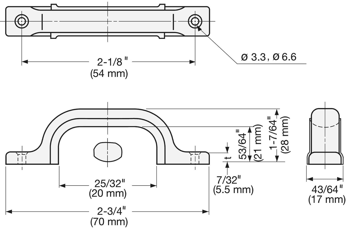 Edelstahl-Gummigriff V2A (SUS304), 70 mm (2,8″) US-70M. Hochwertiger Edelstahl-Gummigriff aus rostfreiem Edelstahl V2A (SUS304), glänzend poliert, für Schiffe, Boote, feuchte Umgebungen von Sugatsune / LAMP® (Japan)