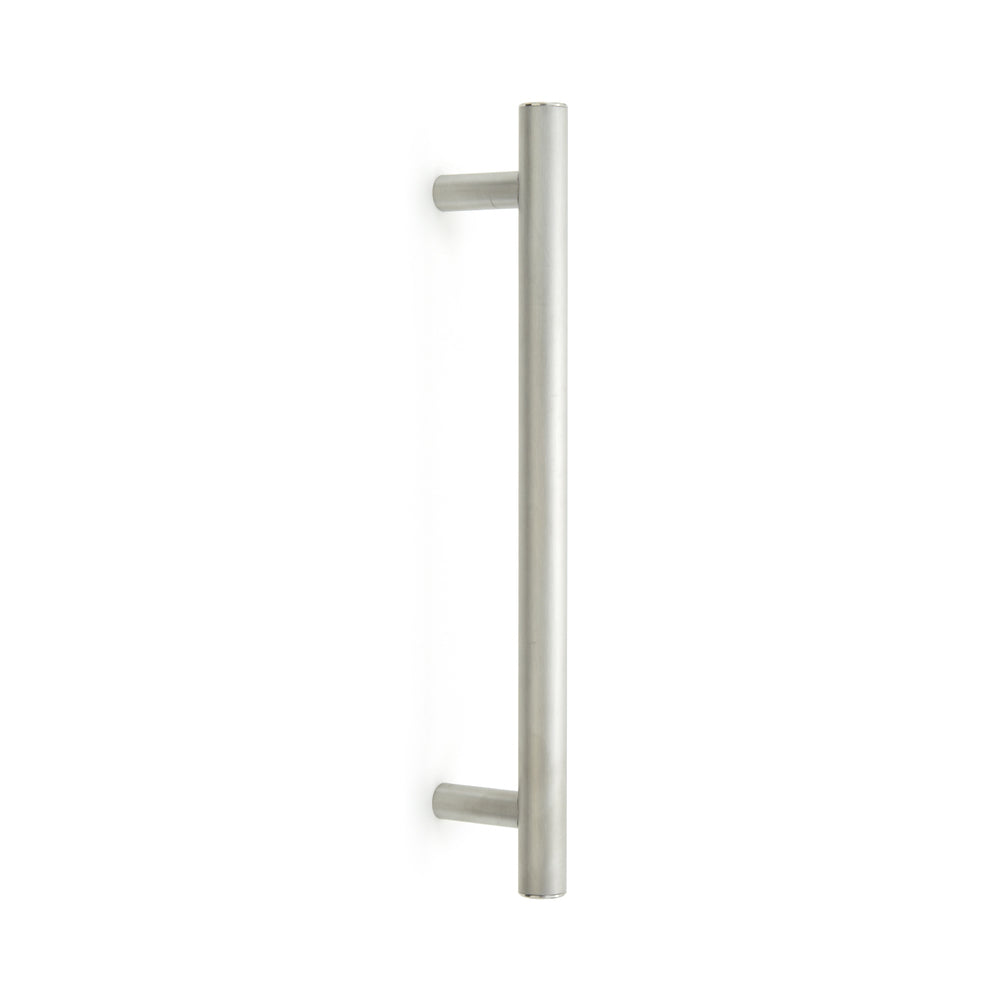 SUS304 stainless steel door handle, 400 mm (15.8") SSH-2540. Solid stainless steel door handle made of V2A stainless steel, satin finish, for interior doors, production machines, trains, buses, and special vehicles, from Sugatsune / LAMP® (Japan)