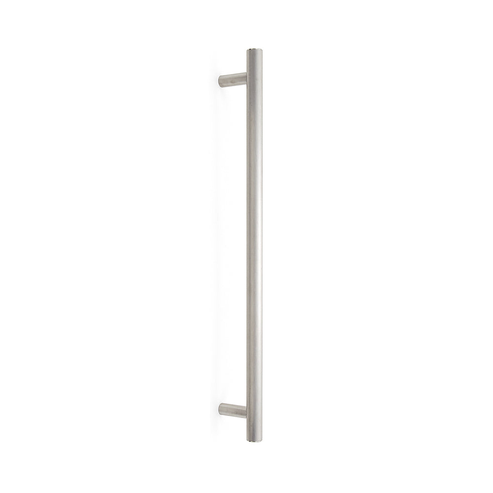 SUS304 stainless steel door handle, 600 mm (23.7") SSH-2560. Solid stainless steel door handle made of V2A stainless steel, satin finish, for interior doors, production machines, trains, buses, and special vehicles, from Sugatsune / LAMP® (Japan)