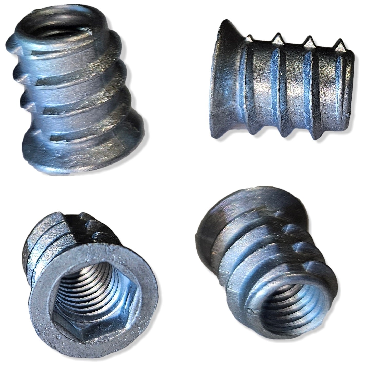 20 pieces of high-quality screw-in socket with M8 internal thread, countersunk head with hexagon socket and cover edge, 15 mm (0.6″), 8007601. Screw-in nut for furniture, wood panels, chipboard, tables, chairs, worktops and much more, by EMUCA