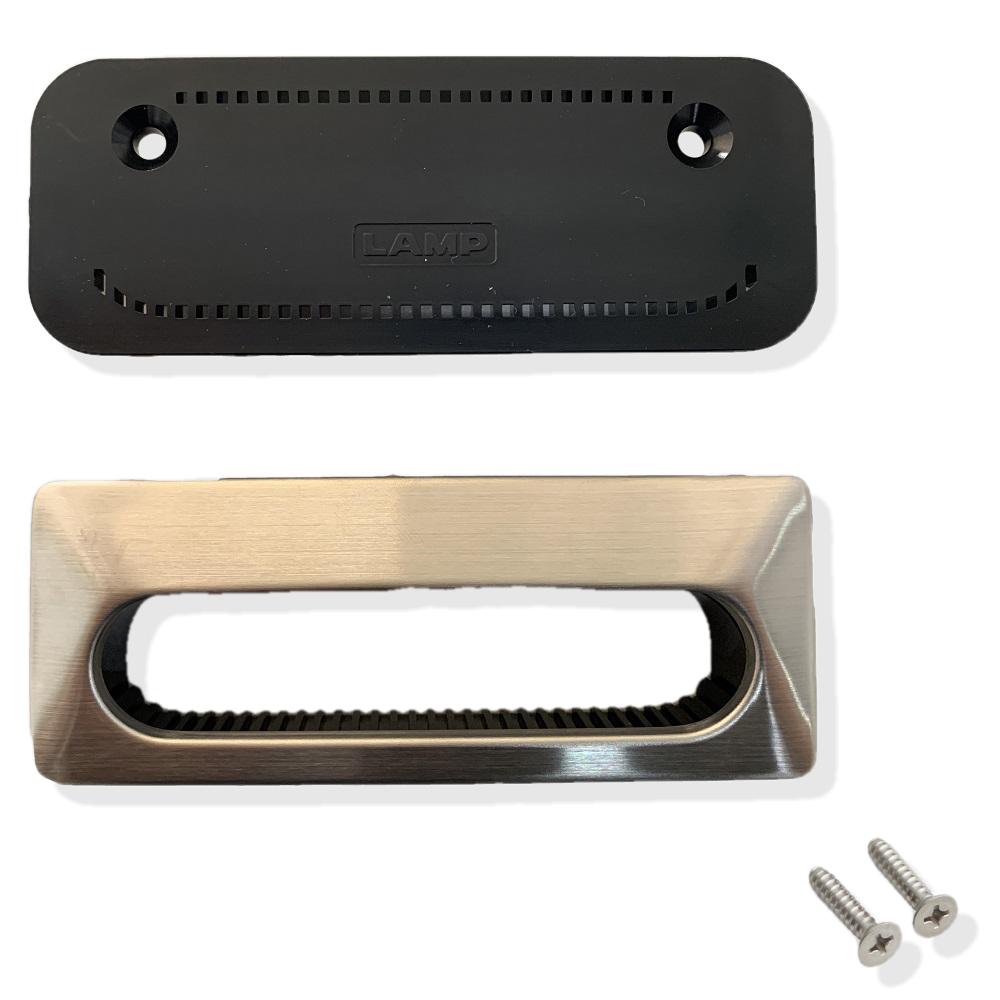 Coque de poignée de ventilation unique V2A (SUS304), noire, 105 mm (4,2″) UTA-105BL. Poignée de ventilation en acier inoxydable V2A (SUS304), finition satinée mate, pour tiroirs, armoires, environnements humides, expédiée par Sugatsune / LAMP® (Japon)