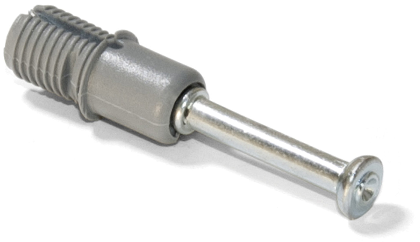 20 Stück Expansionsbolzen, aus Stahl und Kunststoff, Oberfläche: verzinkt, 21,6 mm (27/32″), 5912805 für Exzenterverbinder, Regalböden, Schrankteile