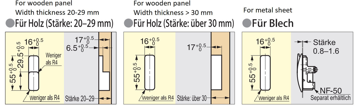 Hochwertiger Federklapphaken zum Einlassen, Oberfläche: dunkelgrau, 60 mm (2,4″), NF-60. Klapphaken mit Schließautomatik für Tinyhouse, Wohnmobil, Caravan, Yacht, Zug, Flugzeug, Bus und viel mehr, von Sugatsune / LAMP® (Japan)