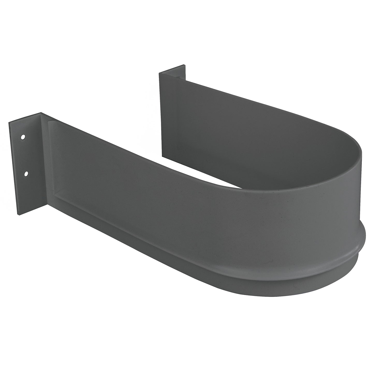 Curved siphon cutout, made of plastic, surface: anthracite grey, 3044423 for vanity unit, kitchen cabinet, bathroom cabinet, siphon, drain
