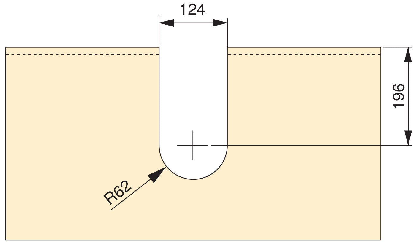Gebogener Siphonausschnitt, aus Kunststoff, Oberfläche: grau, 3044421 für Waschtischunterschrank, Küchenschrank, Badschrank, Siphon, Ablauf
