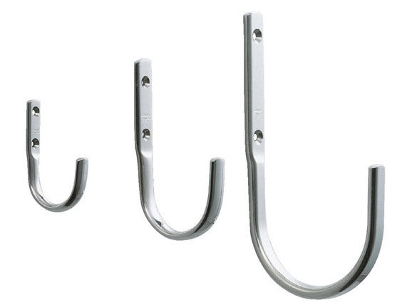Hochwertiger großer Universalhaken, aus rostfreiem Edelstahl, Oberfläche: glänzend poliert, 110 mm (4,4″), JF110M. Handtuchhaken aus V2A für feuchte Umgebung, Schiffbau, Außenbereich und viel mehr, von Sugatsune / LAMP® (Japan)