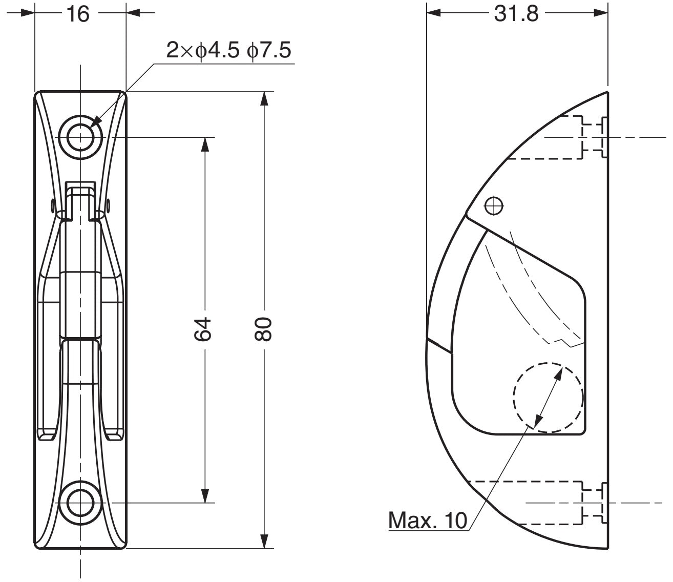 Hochwertiger Haken mit Sicherungsklappe aus Edelstahl SUS316, EN-R80. Seilhaken mit Sicherheitssperre aus V4A für Schiffbau, Außenbereich, feuchte Umgebung, raue Umgebung und viel mehr, von Sugatsune / LAMP® (Japan)