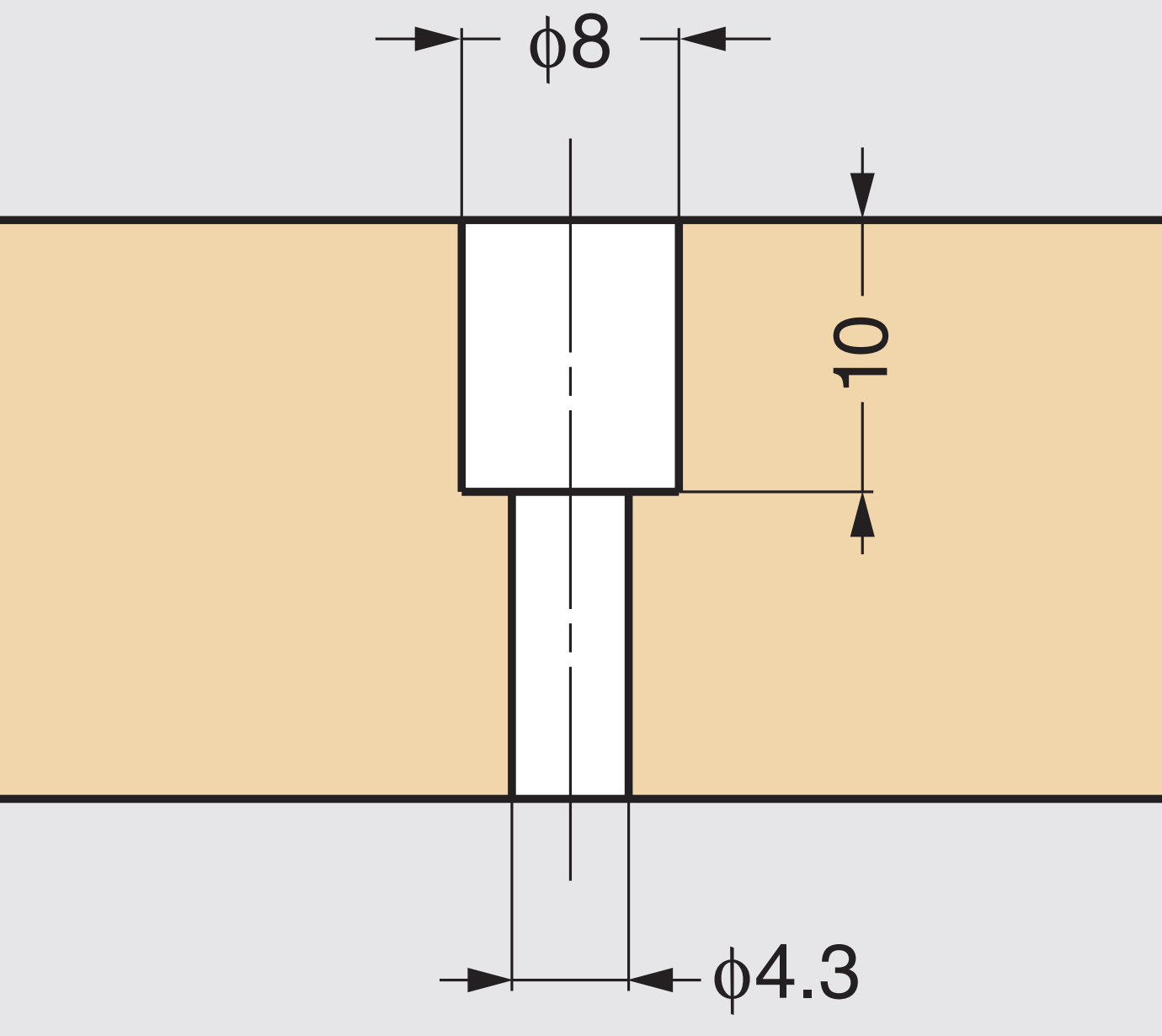 High-quality rectangular recessed pull made of solid zinc alloy, surface: chrome-plated, 164 mm (6.5") SD-160CR. Furniture handle SD-160CR for drawers, cabinets, office furniture, bedroom furniture, and kitchen furniture, by Sugatsune / LAMP® (Japan)