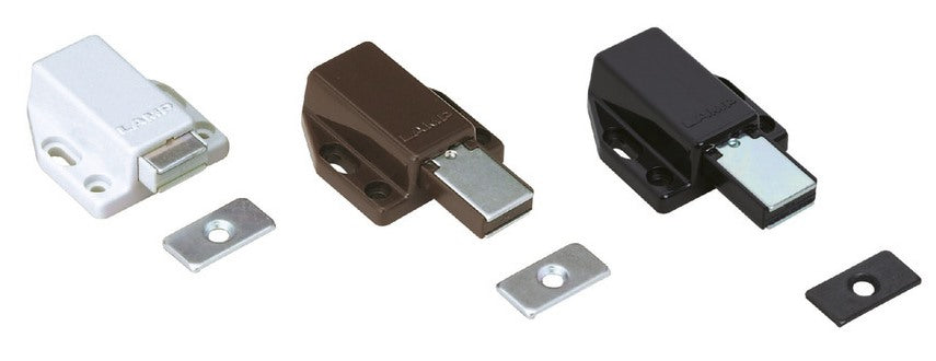 2 high-quality magnetic push-button catches, including counterplate, surface: brown, 38 mm (1-1/2″), ML-80BR for furniture doors, cabinet doors