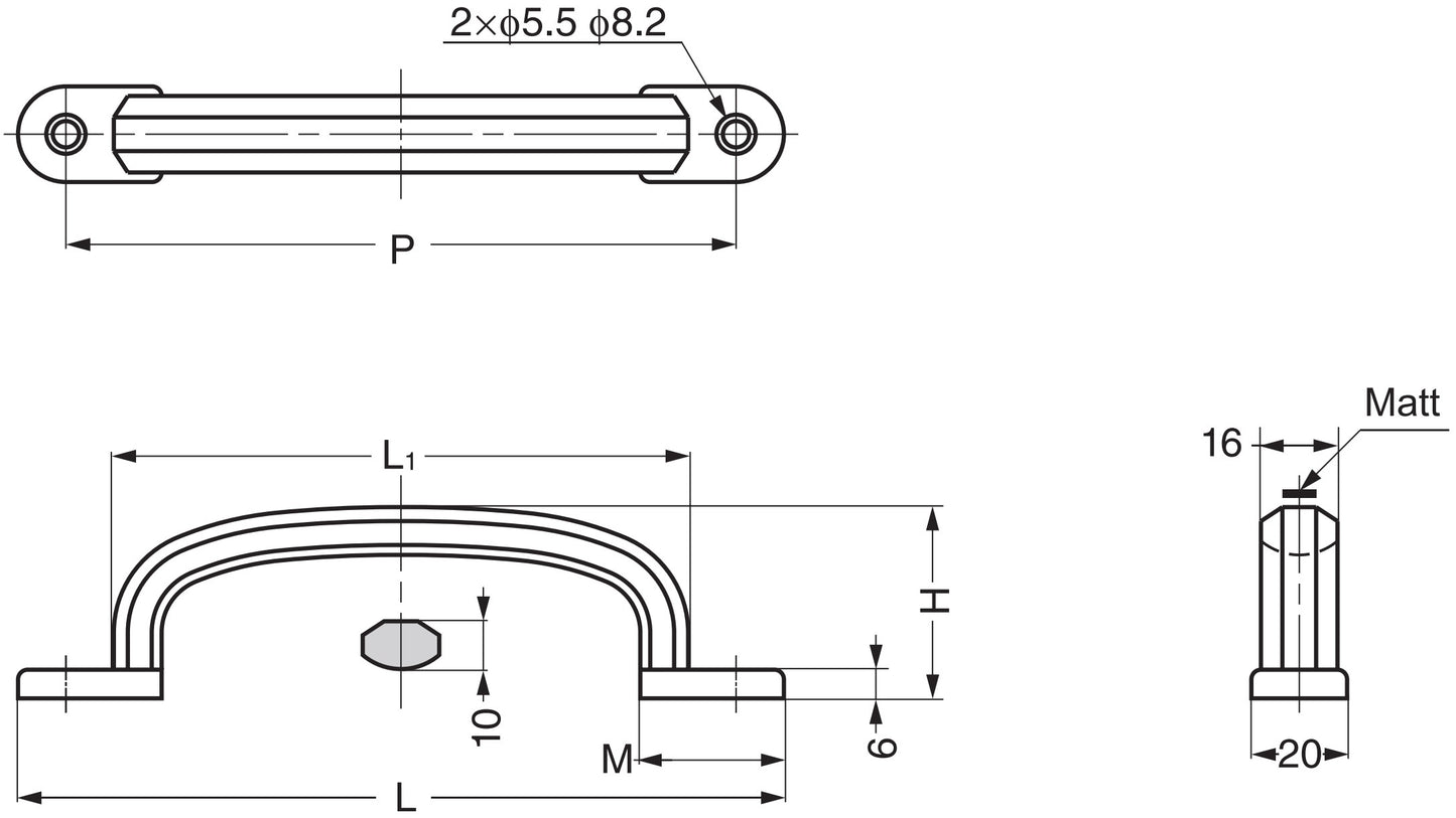Hochwertiger massiver Edelstahlmöbelgriff aus SUS304 (V2A), 188 mm (7,5″) XL-CUY190TT. Edelstahltürgriff XL-CUY190TT aus SUS304 (V2A) für Boot, Yacht, Kreuzfahrtschiff, Edelstahlküche, Luxushotel, Strandhotel, von Sugatsune / LAMP® (Japan)