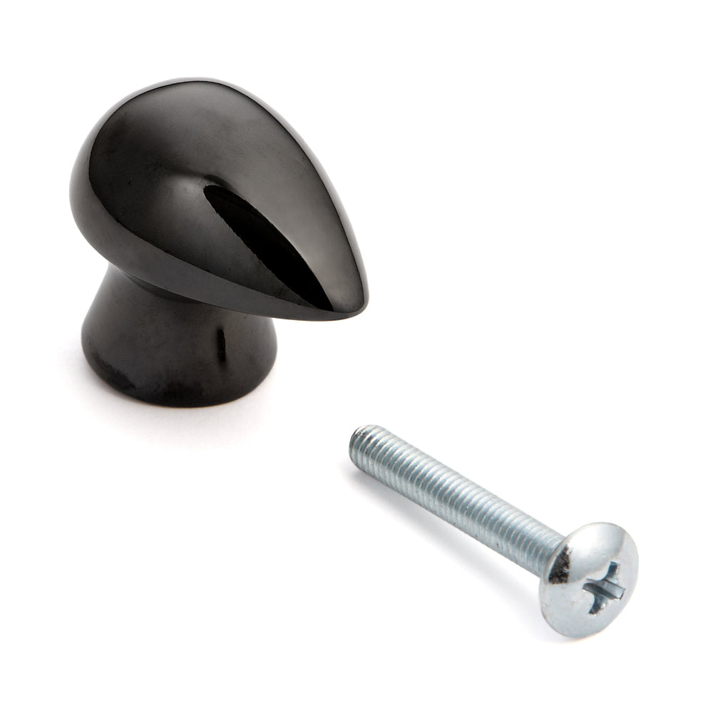 Poignée de meuble de haute qualité en laiton, surface : nickel noir, 28,5 mm (1,2″) B046-30BN. Bouton de poignée en laiton pour tiroirs, portes de meubles, armoires de cuisine, armoires de bureau et bien plus encore, de Sugatsune / LAMP® (Japon)