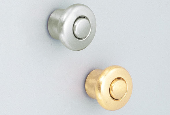 Hochwertiger Möbelknopfgriff aus Zinklegierung, Oberfläche: goldfarbig, satiniert matt und glänzend poliert, 34 mm (1,4″) KM130SG/SG. Griffknopf aus Zinklegierung für Schublade, Möbeltür, Küchenschrank und viel mehr, von Sugatsune / LAMP® (Japan)