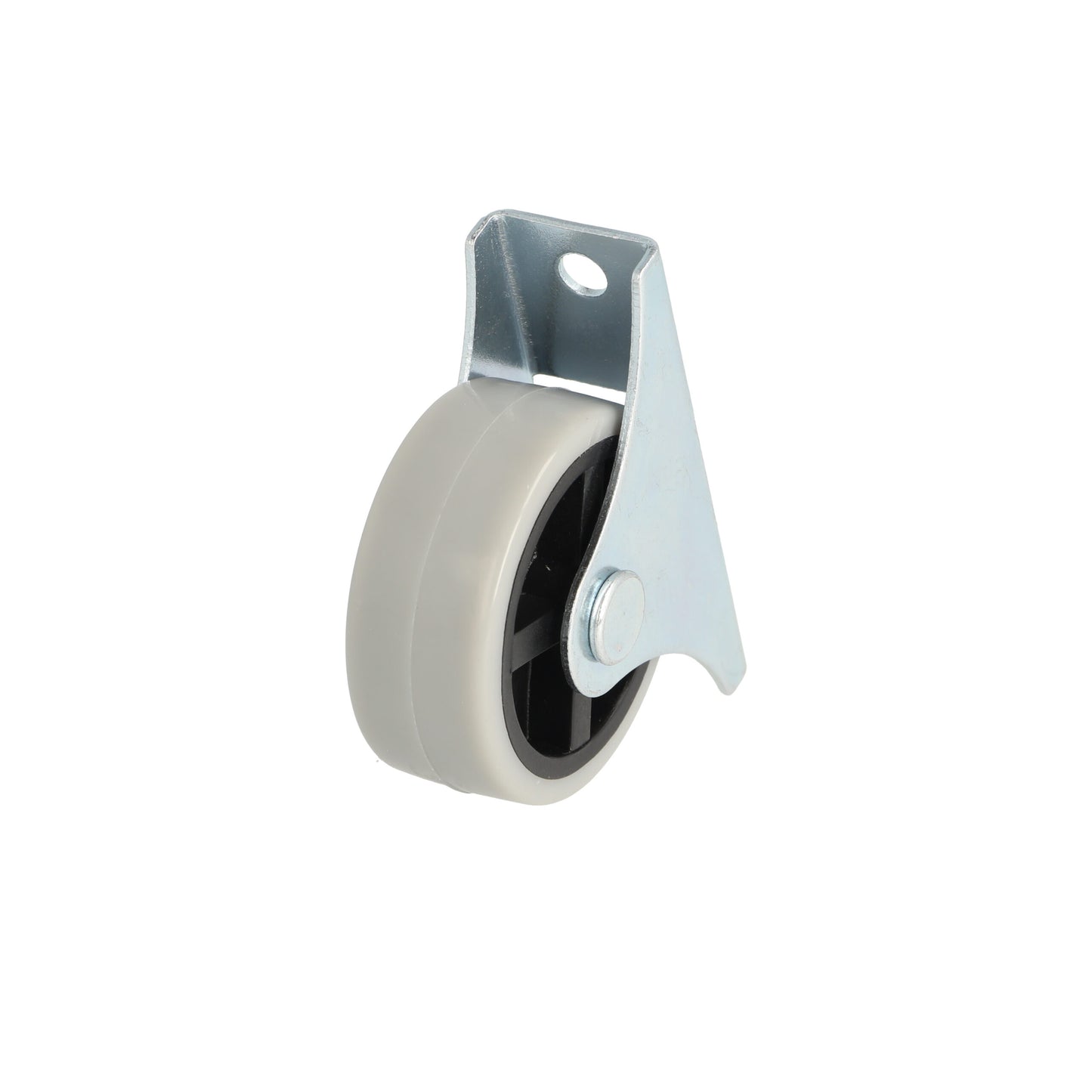 Set of 4 furniture casters, made of robust polyurethane, surface: gray, 40 mm (1.6"), 08.06.044-0. Caster set for underbed chests of drawers, toy boxes, crates, appliances, furniture, and much more, from SISO Denmark