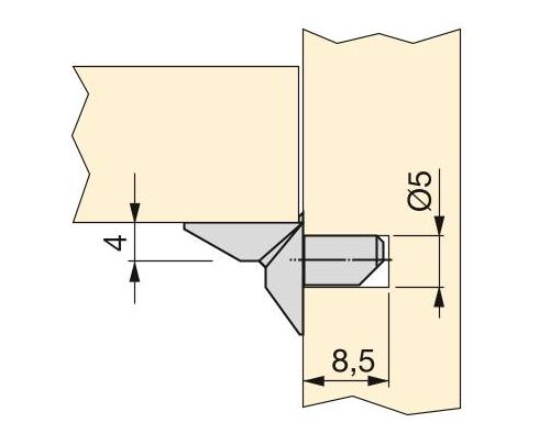 25 Stück Regalbodenträger aus Zinklegierung, Oberfläche: vernickelt, 5 mm (0,2″) 8114207. Bodenträger 8114207 für Lochreihe, Regalböden, Fachböden, Schrankböden, Einlegeböden, Schränke, Regale, von EMUCA
