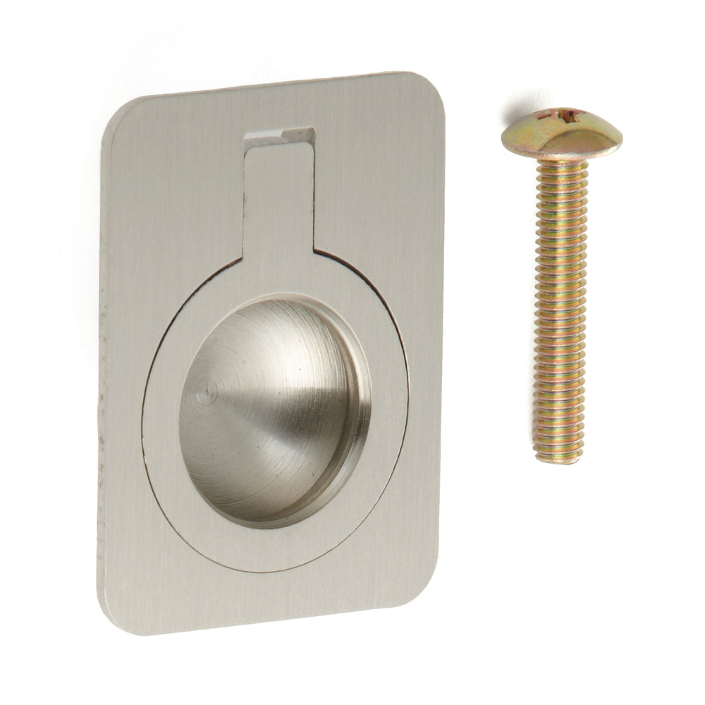 Ringförmiger Klappgriff aus Messing, Oberfläche: Weißbronze, satiniert matt, 30,5 mm (1,3″) 587-40WB. Ringgriff 587-40WB für Wohnmobil, Boot, Revisionsklappe, Revisionstür, von Sugatsune / LAMP® (Japan)