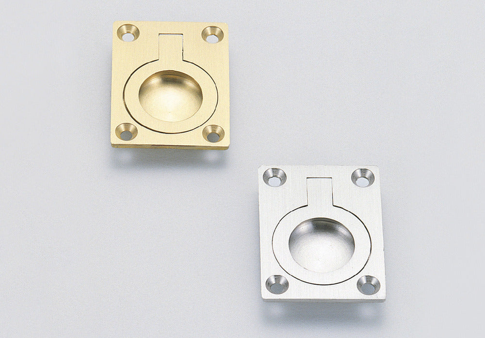 Ringförmiger Klappgriff aus Messing, Oberfläche: Weißbronze, satiniert matt, 30,5 mm (1,3″) 587B-40WB. Ringgriff 587B-40WB für Wohnmobil, Boot, Revisionsklappe, Revisionstür, von Sugatsune / LAMP® (Japan)