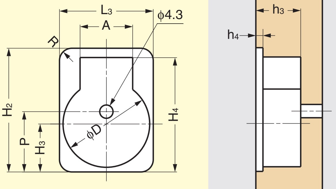 Ringförmiger Klappgriff aus Messing, Oberfläche: Weißbronze, satiniert matt, 47,5 mm (1,9″) 587-60WB. Ringgriff 587-60WB für Wohnmobil, Boot, Revisionsklappe, Revisionstür, von Sugatsune / LAMP® (Japan)