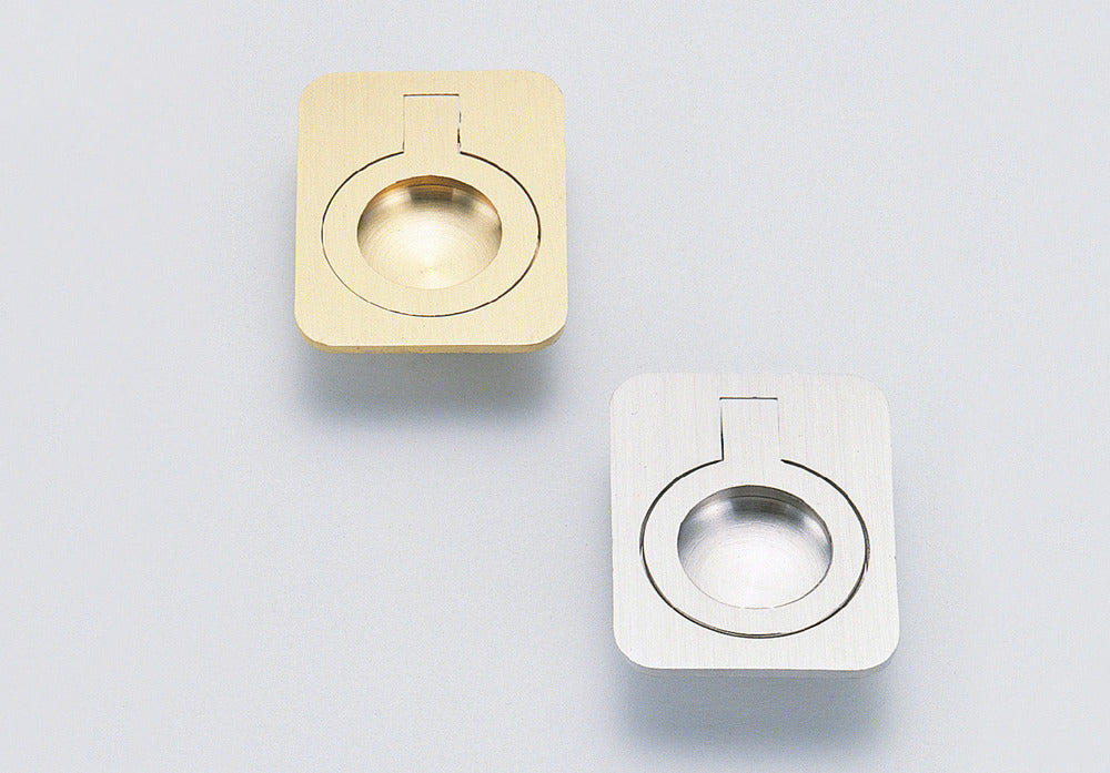Ringförmiger Klappgriff aus Messing, Oberfläche: Weißbronze, satiniert matt, 47,5 mm (1,9″) 587-60WB. Ringgriff 587-60WB für Wohnmobil, Boot, Revisionsklappe, Revisionstür, von Sugatsune / LAMP® (Japan)