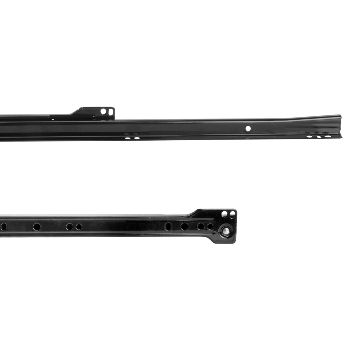 Rollschubführungen, Teilauszug, schwarz lackiert, RAL 9005, 300 mm (11,9″) E.T30C.30.BL. Rollschubführungen aus Stahl mit Teilauszug, für Holzschublade, Tablarauszug, Holzschubkasten, Küchenmöbel, Büromöbel, Wohnmöbel, von EMUCA