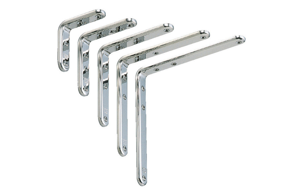 2 supports de montage antirouille de haute qualité, en acier inoxydable massif, capacité de charge : 48 kg, surface : polie brillante, 70 mm (2,8″), SU-A70M. Supports d'étagères pour étagères, plateaux et bien plus encore, de Sugatsune / LAMP® (Japon)