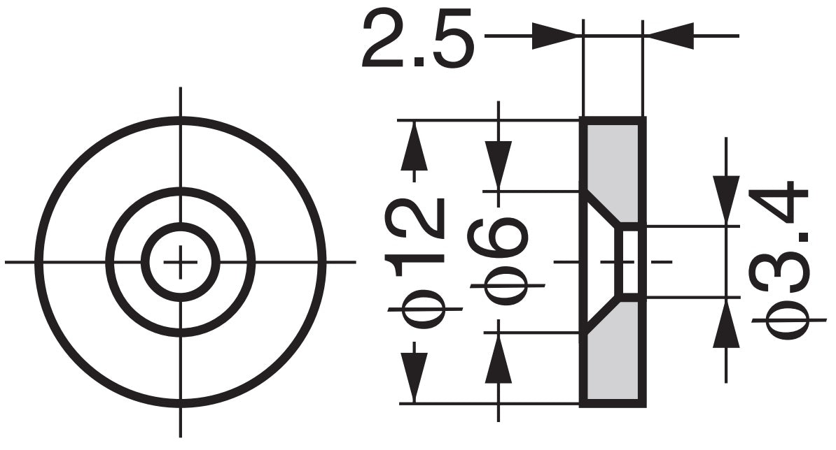 8 Stück runde Magnet-Gegenplatte, Oberfläche: Zinkchromat, Durchmesser: ⌀12 mm (15/32″), W4 für Magnetschnäpper, Magnetverschluss, Schranktür