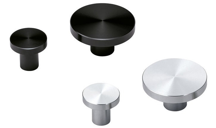 Runder Möbelknopfgriff aus Aluminiumlegierung, Oberfläche: Edelstahl Look, 20 mm (0,8″) EXSEL20. Griffknopf KK-B20SBR aus Aluminiumlegierung für Schublade, Möbeltür, Küchenschrank, Büroschrank und viel mehr, von Sugatsune / LAMP® (Japan)